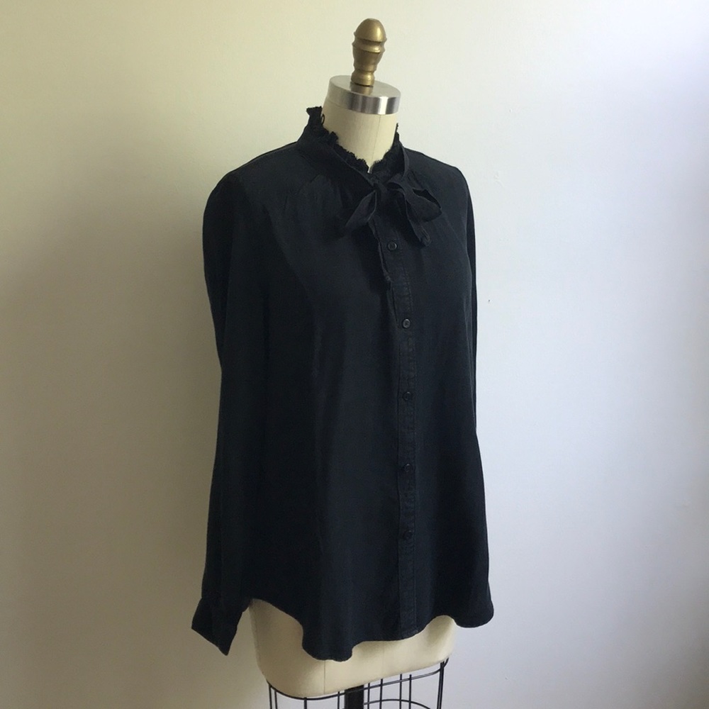 NWT Gap Factory Black Denim Blouse